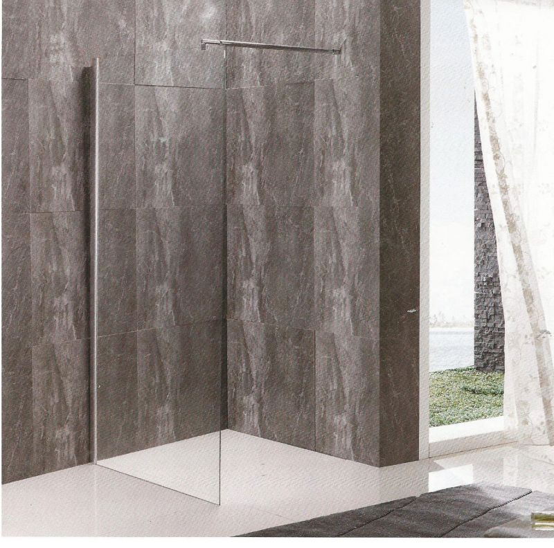 PANEL ΤΖΑΜΙ ΔΙΑ/ΝΕΣ 90*195h/8mm ME ΜΠΡΑΤΣΟ ST/ST 70-120 cm