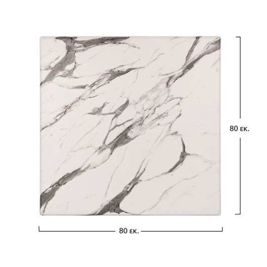 ΕΠΙΦΑΝΕΙΑ ΤΡΑΠΕΖΙΟΥ WERZALIT 80Χ80Χ3.5εκ. MARBLE WHITE-GREY 5657 HM5231.11