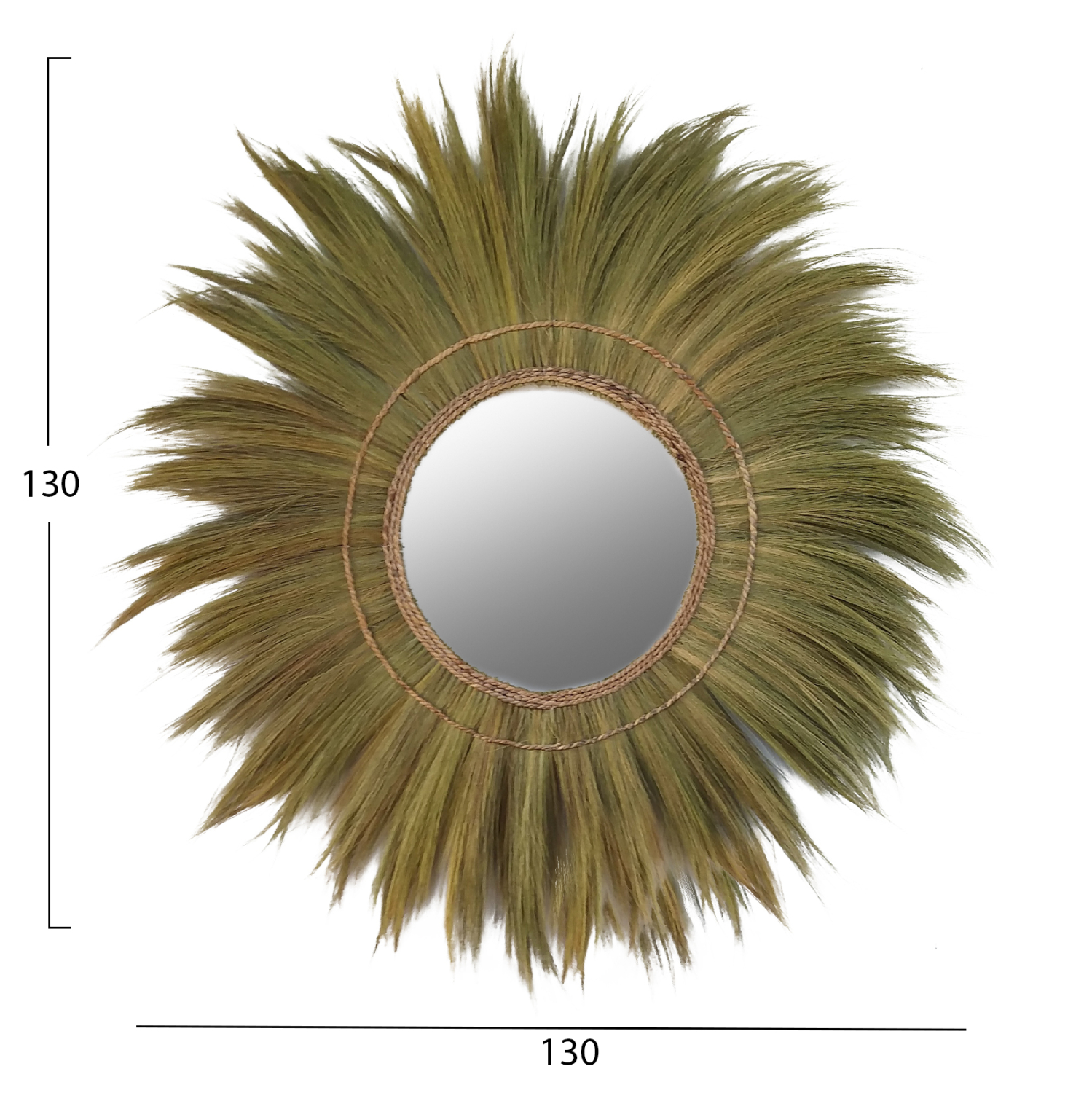 ΚΑΘΡΕΠΤΗΣ ΤΟΙΧΟY ΣΤΡΟΓΓΥΛΟΣ ΠΛΑΙΣΙΟ ΙΝΕΣ ΜΠΑΝΑΝΑΣ ΣΕ ΦΥΣΙΚΟ 130x4x130Υεκ.HM7734