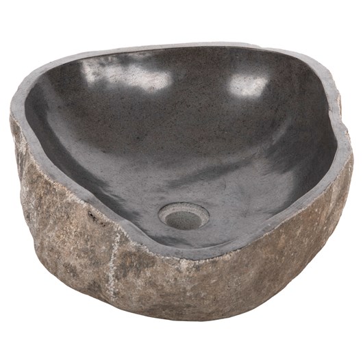 ΝΙΠΤΗΡΑΣ STONE SINK ΛΑΞΕΥΜΕΝΗ ΠΕΤΡΑ ΓΚΡΙ ΑΠΟΧΡΩΣΗ HM4193 55x44x16 εκ.