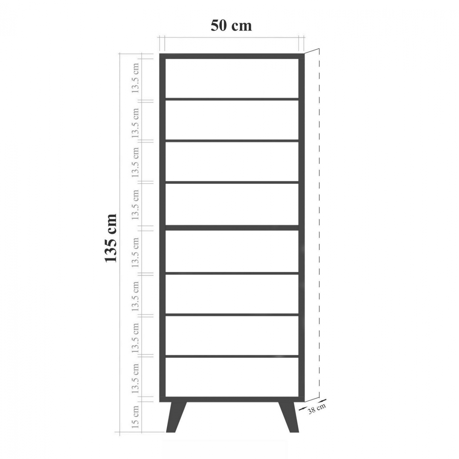 ΝΤΟΥΛΑΠΙ ΠΑΠΟΥΤΣΟΘΗΚΗ ΜΕΛΑΜΙΝΗΣ ΗΜ8954.01 SONAMA 50Χ38Χ135 εκ.