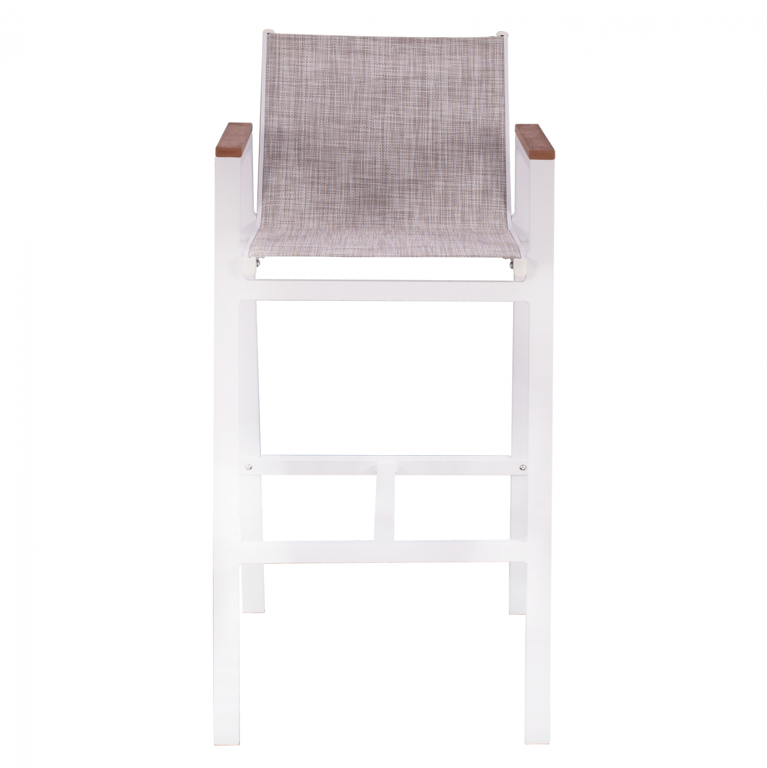 ΣΚΑΜΠΟ ΜΠΑΡ ΑΛΟΥΜΙΝΙΟΥ ΛΕΥΚΟ ΜΕ POLYWOOD 52 x 58 x 108 εκ. HM5790.01