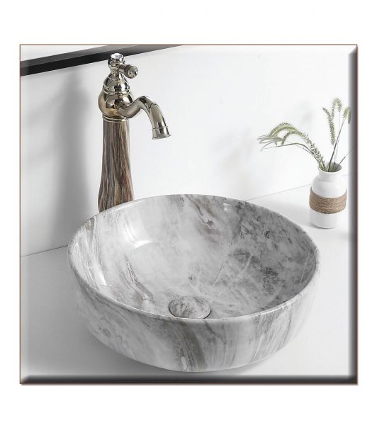 SOLANTE-1 420*420*140 ΝΙΠΤΗΡΑΣ DECOR GREY-DARK ΜΑΡΜΑΡΟ