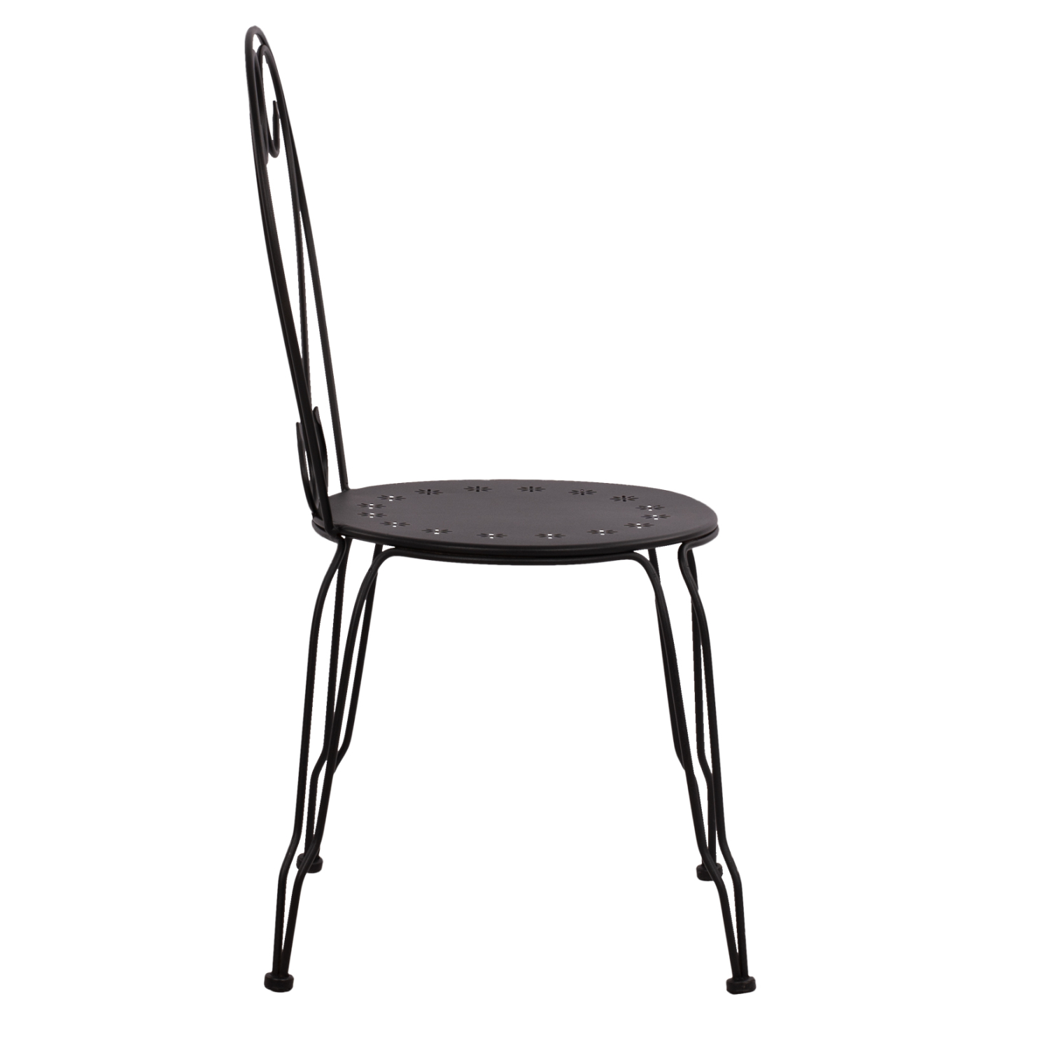 ΚΑΡΕΚΛΑ ΜΕΤΑΛΛΙΚΗ AMORE ΜΑΥΡΗ 42x48x90 εκ. HM5007.11