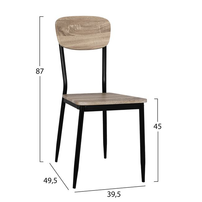 ΚΑΡΕΚΛΑ ΤΡΑΠΕΖΑΡΙΑΣ PAGET HM8373.01 SONAMA ΜΕ ΜΑΥΡΑ ΠΟΔΙΑ 40x49x87.5Y