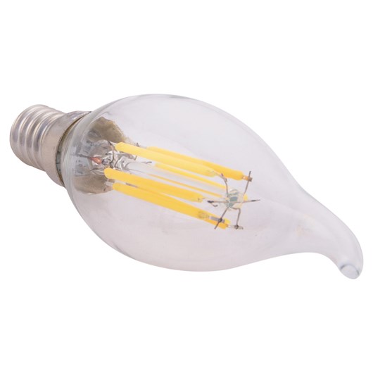 ΛΑΜΠΤΗΡΑΣ HM4047.01 ΣΤΥΛ ΦΛΟΓΑ LED FILAMENT 6W E14 3000K ΔΙΑΦΑΝΟ DIMMABLE