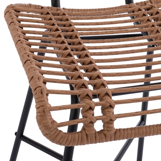 ΣΚΑΜΠΟ ΜΕΤΑΛΛΙΚΟ EDDIE ΜΕ ΜΑΞΙΛΑΡΙ HM5708 ΜΕ WICKER ΜΠΕΖ 45Χ46.5Χ115Υ εκ.