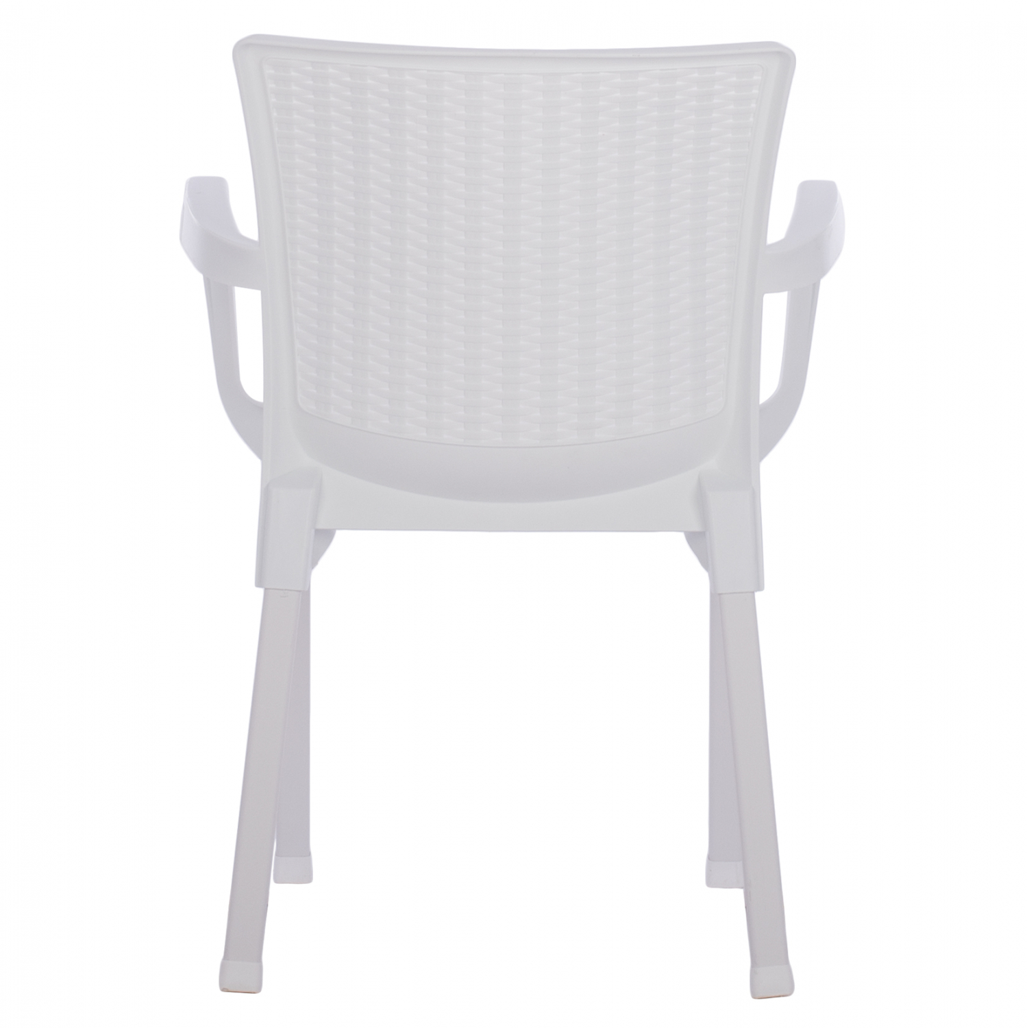 ΠΟΛΥΘΡΟΝΑ ΠΟΛΥΠΡΟΠΥΛΕΝΙΟΥ RATTAN ΠΟΔΙ ALU HM5591.01 ΧΡΩΜΑ ΛΕΥΚΟ 60x60x82 cm