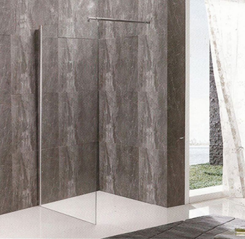 PANEL ΤΖΑΜΙ ΔΙΑ/ΝΕΣ 100*195h/8 mm ME ΜΠΡΑΤΣΟ ST/ST 70-120 cm