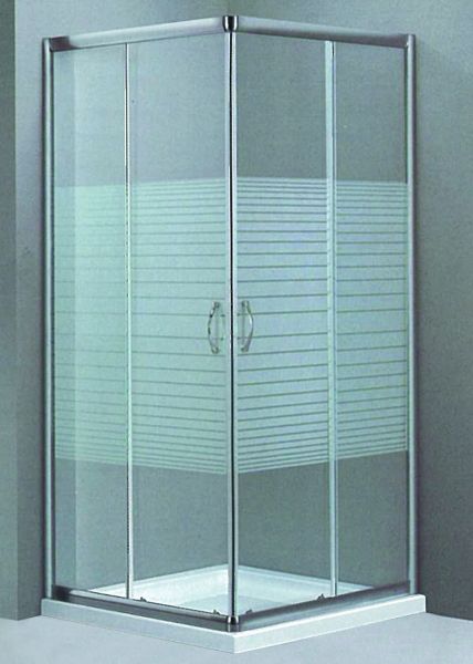 ASCOT - ΚΑΜΠΙΝΑ 4/ΓΩΝΗ - ΓΥΑΛΙ ΜΕ ΓΡΑΜΜΕΣ 90*90 ΣΧΕΤΗ ΧΡΩΜΕ