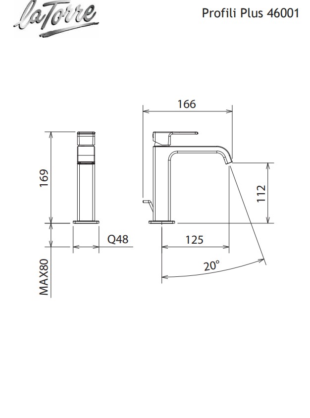 La Torre Profili 46001 Μπαταρία Νιπτήρος