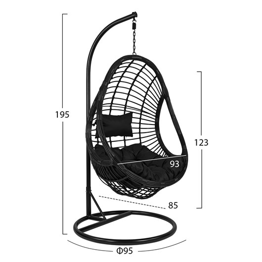 ΚΡΕΜΑΣΤΗ ΠΟΛΥΘΡΟΝΑ ΦΩΛΙΑ CALLIE HM5541.02 ΜΕ ΜΑΥΡΟ WICKER & ΜΑΞΙΛΑΡΙΑ Φ105Χ195Υ εκ.