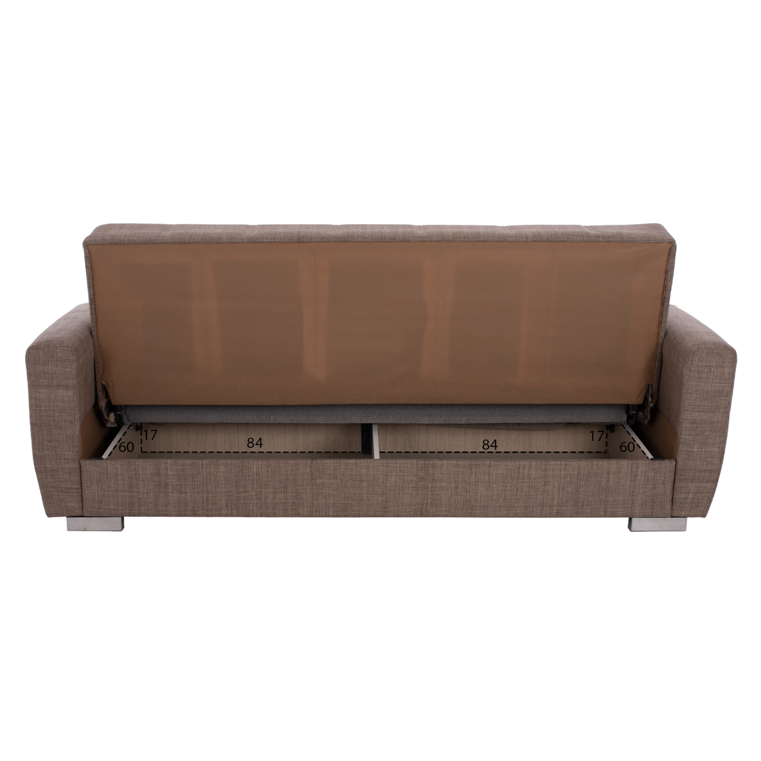 ΚΑΝΑΠΕΣ ΚΡΕΒΑΤΙ POLYA ΤΡΙΘΕΣΙΟΣ ΚΑΦΕ HM3240.02 215x80x77 εκ.