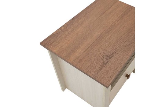 Κομοδίνο Loran pakoworld με συρτάρι χρώμα light oak-καρυδί 55x41x51εκ