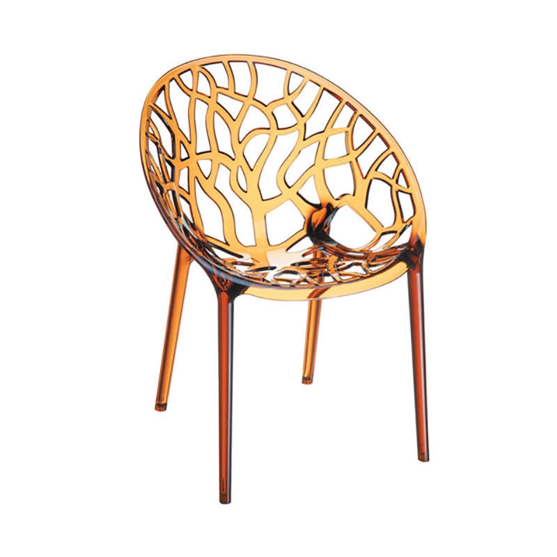 CRYSTAL AMBER TRANSP.(Σ4)ΠΟΛΥΘΡΟΝΑ 59Χ60Χ80εκ.