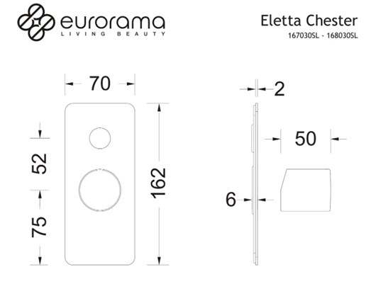 Eurorama Eletta Chester 168030SL Bronze Brushed – Μίκτης εντοιχισμού 2 εξόδων